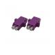 Purple Optical Cable Adapter / OM4 LC Duplex Adapter With Clips Small Size