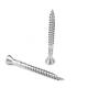 100mm Flat Knurling Wood Chipboard Screw Stainless Steel Plain Measurement System INCH