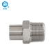 Male Hexagon AFK Stainless Steel Tube Adapter Forged Threaded