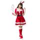 Christmas Dress 2023 Red with Accessories Adult Women 5-pieces Set Cosplay Costume