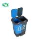 Water Proof And Leakproof 26 Gallon Plastic Trash Can With Attached Lid And Wheels