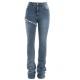 Small Quantity Garment Manufacturer Women'S Detachable Jeans Summer High Waist Slim Straight Leg Trousers