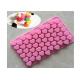 Pink Color Silicone Chocolate Tray Heart Shape 55 Cavities Single Hole 2.2 * 2.2cm