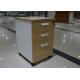 Melamine Laminated Office File Cabinets Wooden Mobile Pedestal With 3 Drawers