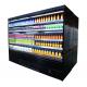 Double Sided Open Display Fridge  Open Display Case Supermarket 608L 912L 1200L