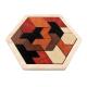 Children'S Montessori Hexagonal Wooden Jigsaw Puzzles