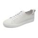 Spring Anti Odor Mens White Leather Lace Up Sneakers