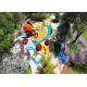 Colorful Outdoor Play Area Nontoxic Backyard Play Structure Plastic Slide