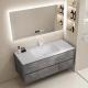 Modern Bathroom Vanity Cabinet Set Stone Slate Basin Customized Size
