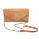 2022 Amazon Hot Sell Ladies Faction Shoulder Bag with Eco Cork  24x6x14.5cm