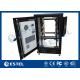 IP55 Galvanized Steel 20U Outdoor Telecom Cabinet For Telecom Equipments With PDU Inside