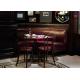 Leather Cafe Bench Restaurant Sofa Set Custom Round Banquette For Five Start Hotel