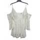 Cold Shoulder Square Neck Womens Casual Summer Dresses Sweet Lace Embroidered Style