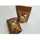 SGS Food Vacuum Seal Bags , Stand Up Zipper Pouch For Coffee Chocolate Cookie Tea Protein Powder