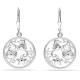 925 Sterling Silver Jewelry Tear-Drop Celtic Heart Love-Knot Cross Diamond-Cut Drop Dangle Leverback Earrings for Women