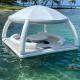 Outdoor Entertainment Inflatable Floating Platform Inflatable Dock Tent Shade Floating Island