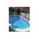 Above Ground Automatic Pool Cover Project Transparent Blue Color With Motor Roller