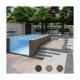 Modern Above Ground Rectangle Acrylic Panel Prefab Outdoor Swimming Pool for Family