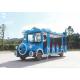 Blue Electric Sightseeing Car / Electric Shuttle Bus For Amusement Park