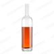 Glass Collar Brandy Alcoholic Beverage Whiskey Bottle with Acceptable Customer's Logo