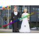 210D Oxford Cloth Inflatable Figures Groom And Bride Toys For Wedding