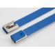 Blue Color Epoxy Coated Stainless Steel Cable Ties Self Locking Zip Ties