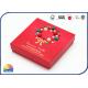 Red 157gsm Coated Paper Gift Box With Acrylic Diamond Decorated