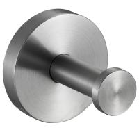 Stainless Steel Single Robe Hook Chrome Satin Bedroom Wall Mount Coat Hanger