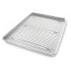 Stainless Steel Wire Mesh Baking Tray , Bakeable Cooling Rack Set