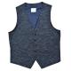 Knit Fabric Mens Tailored Vest All Season Navy Mel Breathable 70% Cotton 30% Polyester