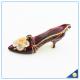 Handmade Elegant High Heel Shoes Shape Trinket Box Beautiful Flower Jewelry Box For Women's Gift SCJ626