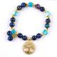 Healing Natural Crystal 8mm Rainbow Tiger Eye Tree Of Life Bead Bracelet For Daily Wear