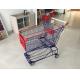 Asian Style Wire Shopping Trolley 150L with 4 swivel casters for supermarket