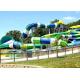 High Speed Long Fiberglass Water Slides Outdoor Play Equipment Customized Color And Size