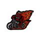 Environmental Polyester Embroidered Biker Patches For T-Shirt Decoration