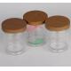Wooden Lid Silk Screen Clear Pet Jars for Beans , PET Plastic Jars