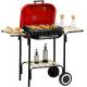 Outdoor Camping 18in Portable Charcoal Grill With Two Side Tables and Wheels Rectangular
