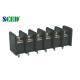 Pitch 11.00mm Barrier Terminal Block , 300V 15A 2P - 22P Power Terminal Blocks