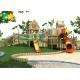 MultiFunctional  Wooden Toddler Slide High Safety Play Area Colorful Plastic Material