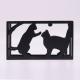 Rectangular Metal Tissue Holder / Stand Up Napkin Holder Cute Cat Design