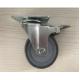 Thermoplastic Rubber Dumpster Casters Swivel Plate Caster Wheels With Top Brake