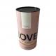 157gsm 250gsm Tea Tin Paper Cylinder Containers With Metal Lid