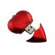 Red 32g Usb Flash Drive , Heart Shaped Round Plastic Usb Flash Drive