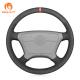 Hand Sewing Suede Steering Wheel Cover for Mercedes-Benz W202 CL-Class C140 E-Klasse