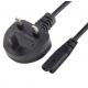 3A 5A 10A United Kingdom Power Cord , C7 BS1363 UK 2 Pin Power Cable