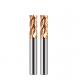 Square Solid Carbide End Mill HRC55 Degree Bronze Color Coating 4 Flutes