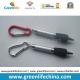 Hight quality aluminum  carabiner hook links can print custom logo with different colors attach ballpen