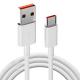 Type C USB Cable PVC Material 6A Fast Charging 1m 2m 3m White Data Cable
