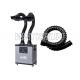 Two Arms 200w 110v Fume Extractor , Grey Color Fume Eliminator With 4 Wheels