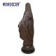 Customized outdoor decoration, life-size Virgin Mary marble pedestal bronze